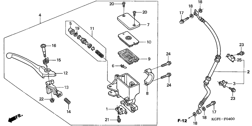 Fr. brake master cylinder