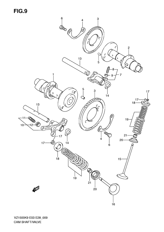 Camshaft - valve