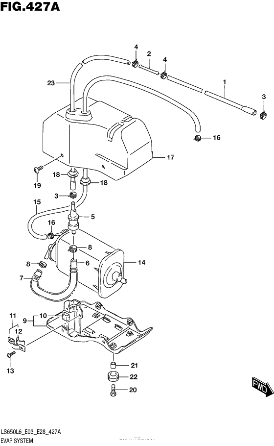 Система вентиляции бензобака (Ls650L6 E33)
