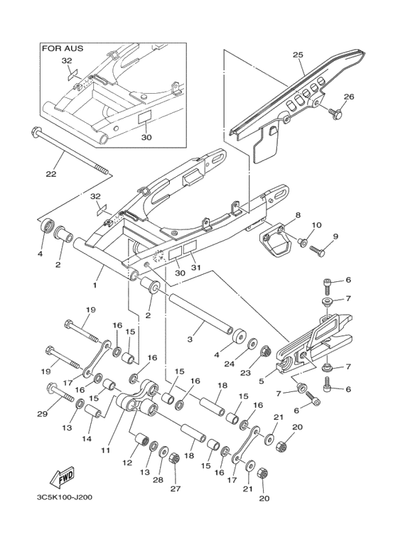 Rear arm