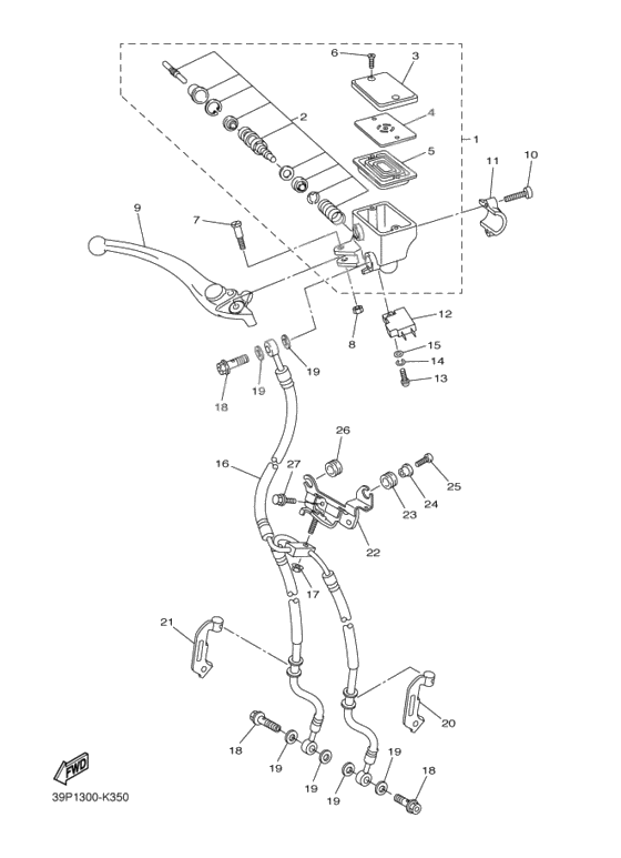 Front master cylinder