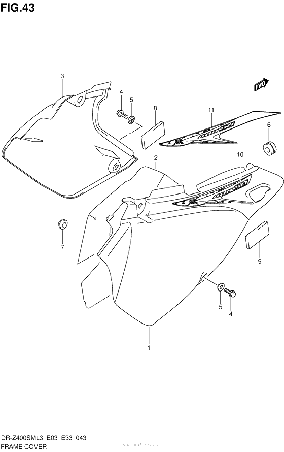 Боковые панели (Dr-Z400Sml3 E33)