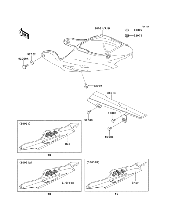 Side covers/chain cover(zx900-e2h)