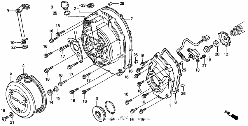 Right crankcase cover 96-97