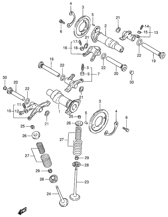 Camshaft - valve