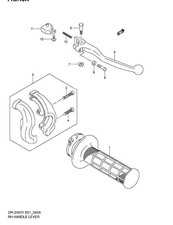 Right handle lever              

                  Dr-z400e e24