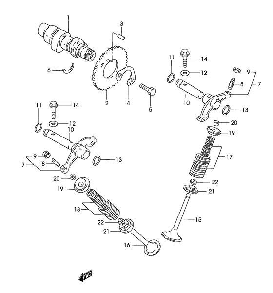 Camshaft-valve