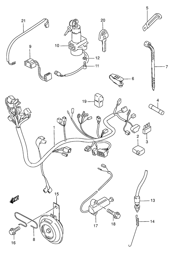 Wiring harness              

                  Model t/w/x