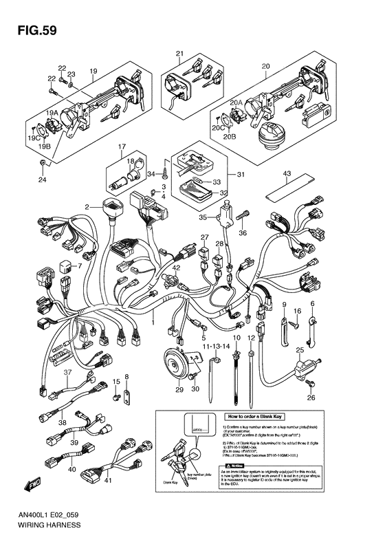 Wiring harness              

                  Imobi) (an400zal1 e51