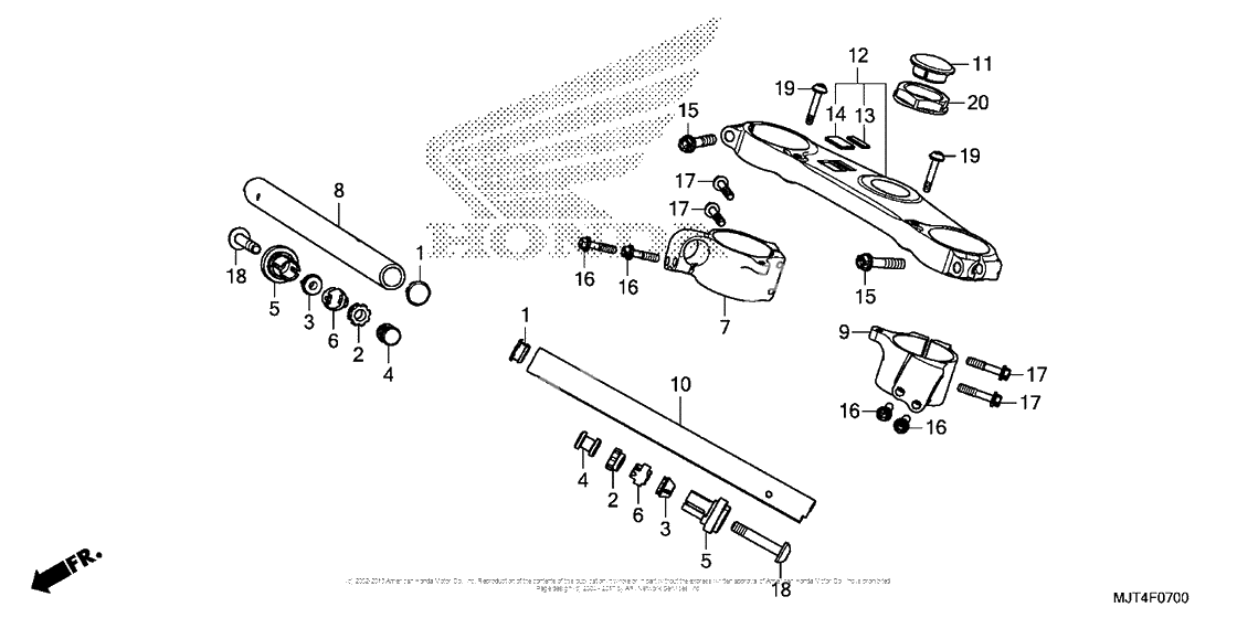 Верхняя траверса & Клипон руля