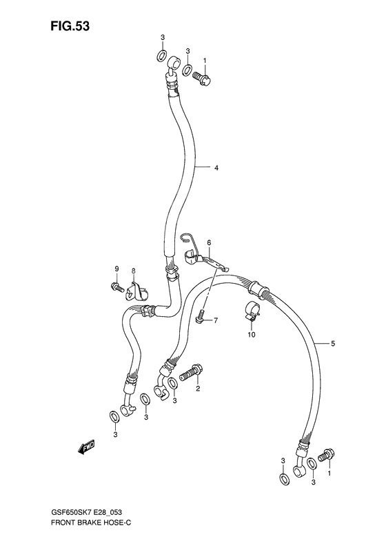 Front brake hose