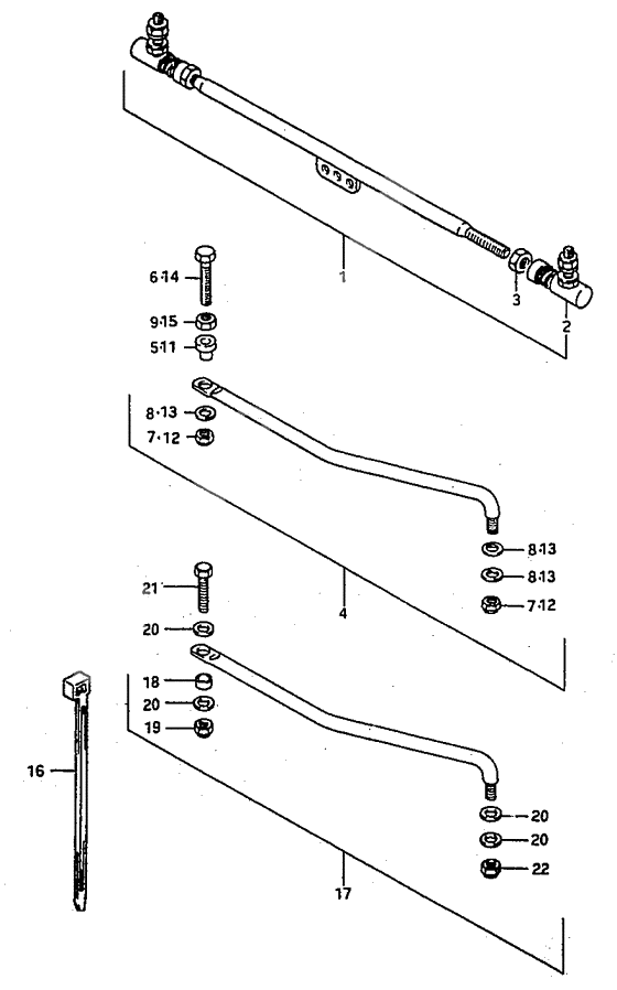 Tie rod linkage spindle zincated yello