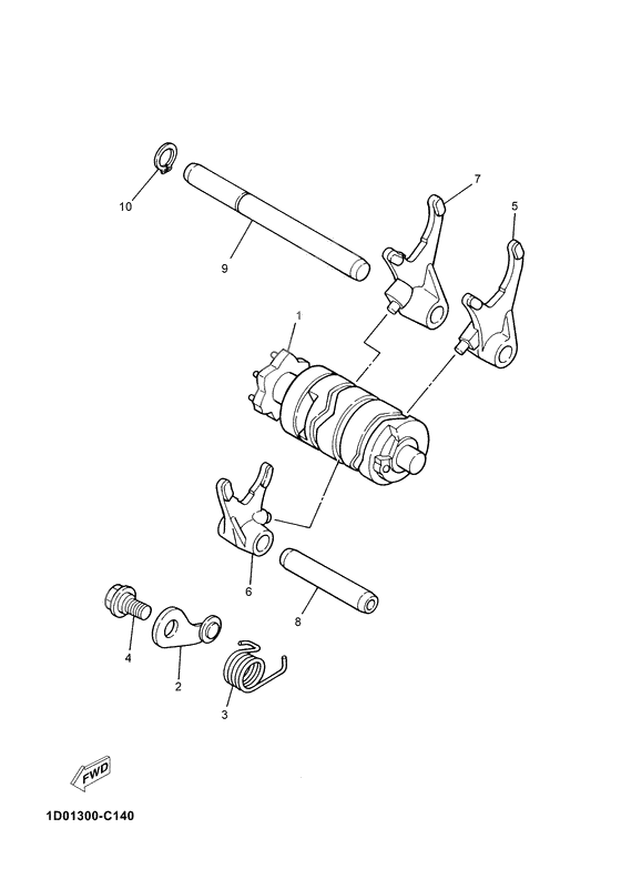 Shift cam & fork