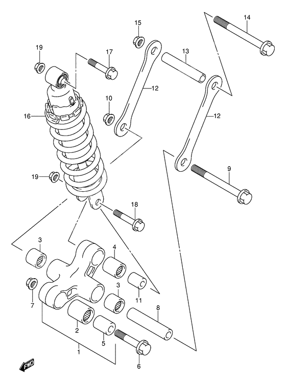 Rear cushion lever