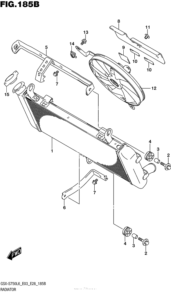 Радиатор (Gsx-S750Al6 E28)