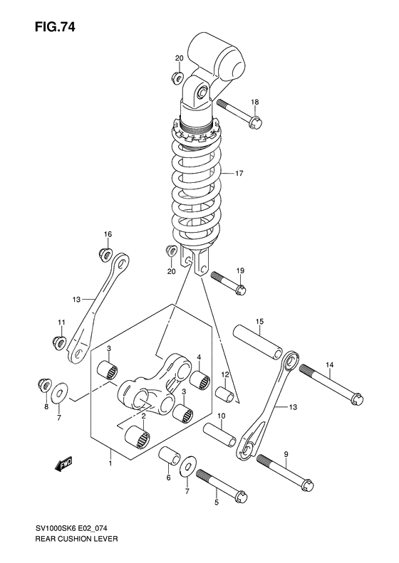 Rear cushion lever