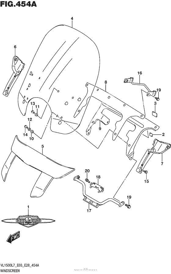 Windscreen (Vl1500Btl7 E28)