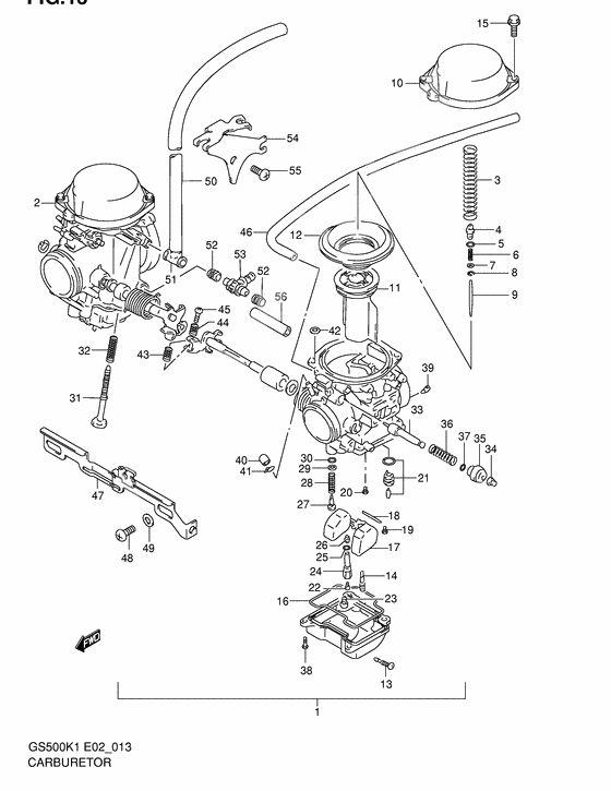 Carburetor assy              

                  Gs500k1/k2/uk1/uk2/p37