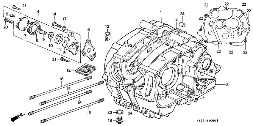 Crankcase/oil pump