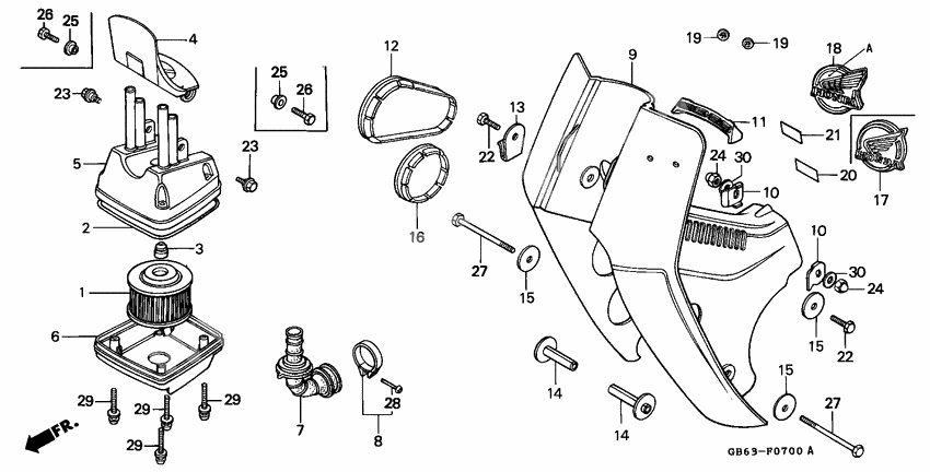 Front cover/air cleaner