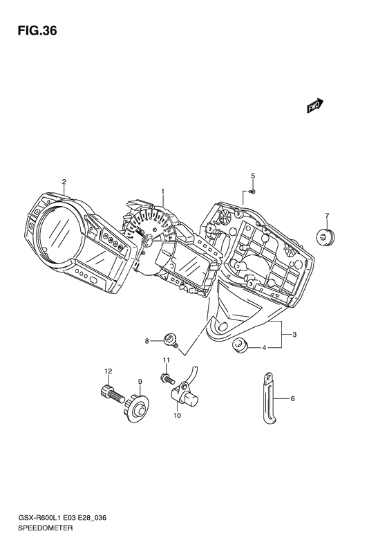 Speedometer              

                  Gsx-r600l1 e28