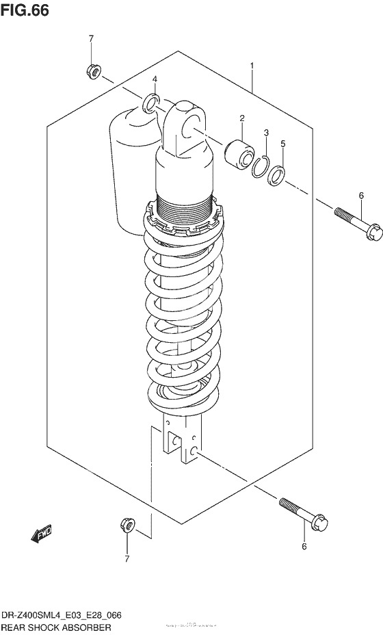 Rear Shock Absorber (Dr-Z400Sml4 E28)