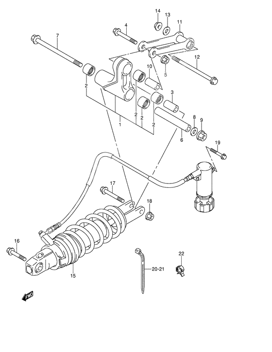 Rear cushion lever