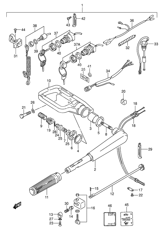 Tiller handle