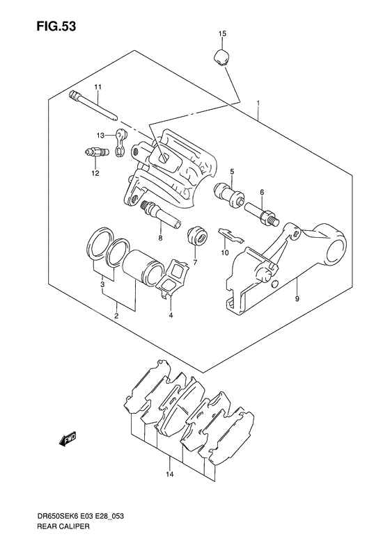 Rear caliper