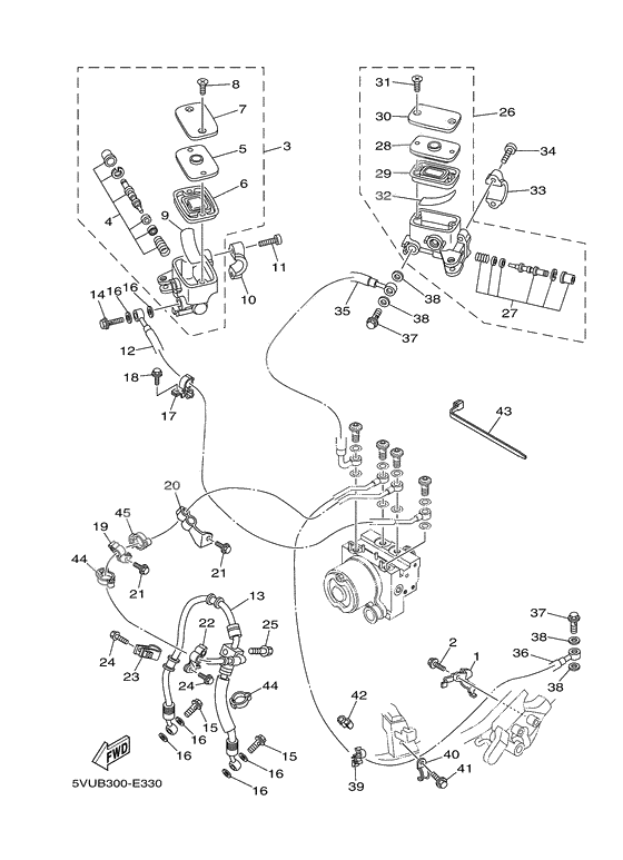 Front master cylinder