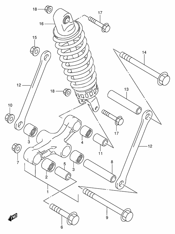 Rear cushion lever