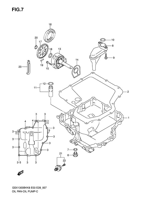 Oil pan/oil pump