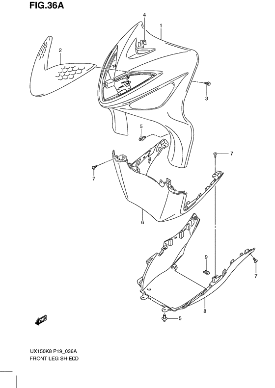 Front leg shield              

                  Model l0