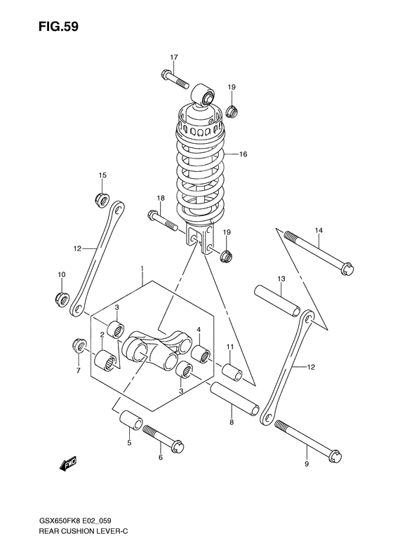 Rear cushion lever