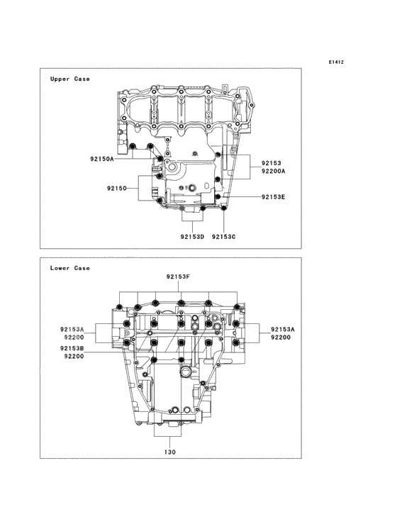 Crankcase bolt pattern