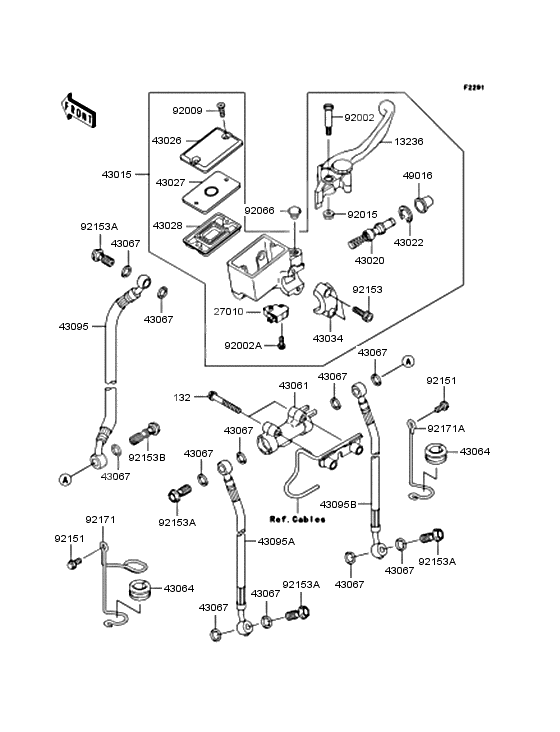 Front master cylinder