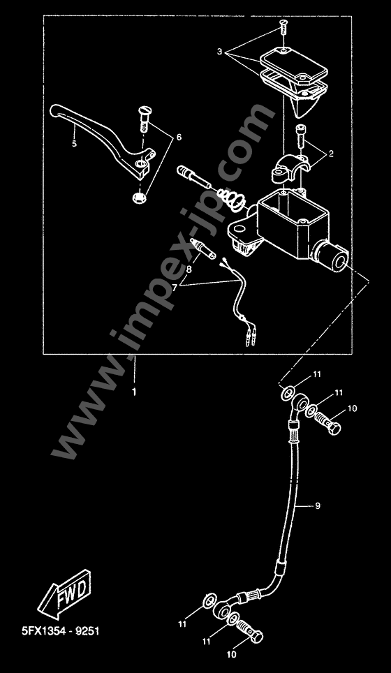 Front master cylinder