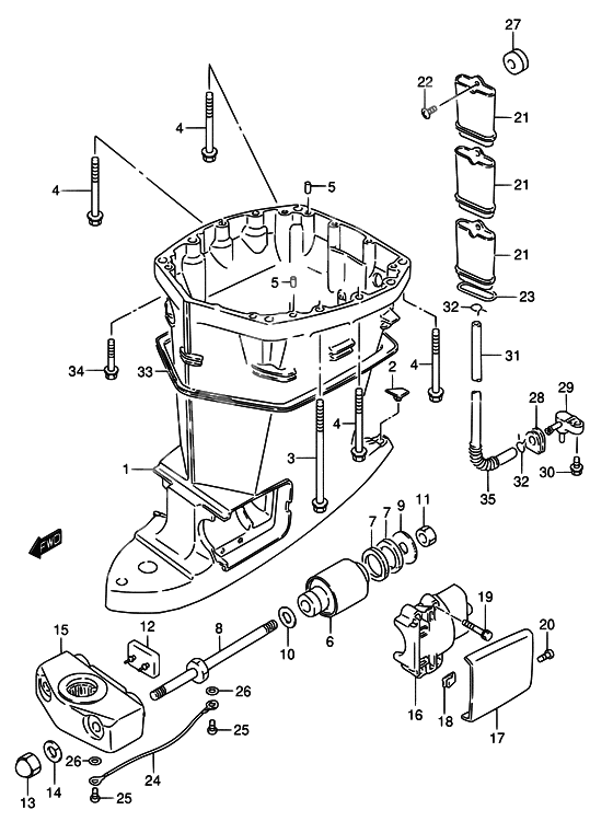 Drive shaft housing