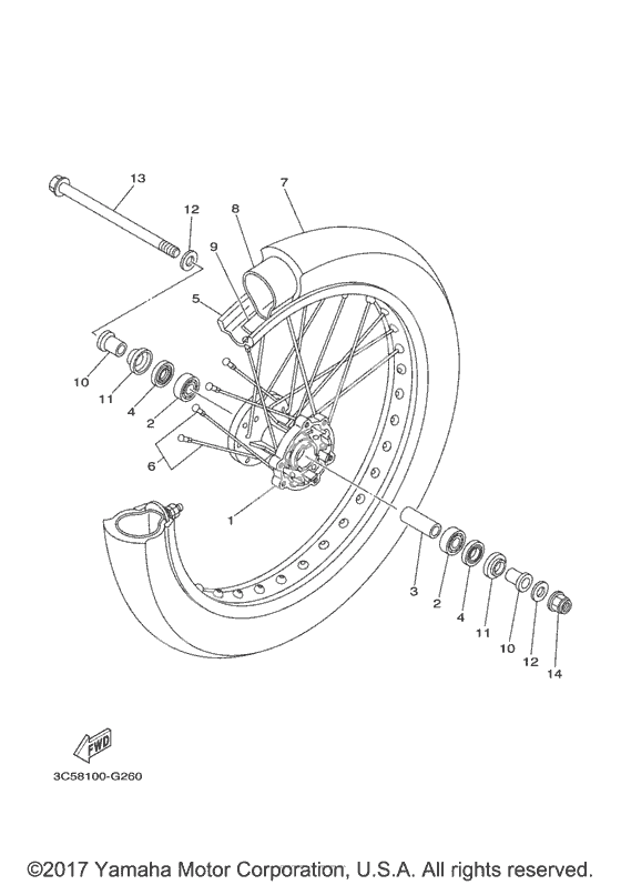 Переднее колесо