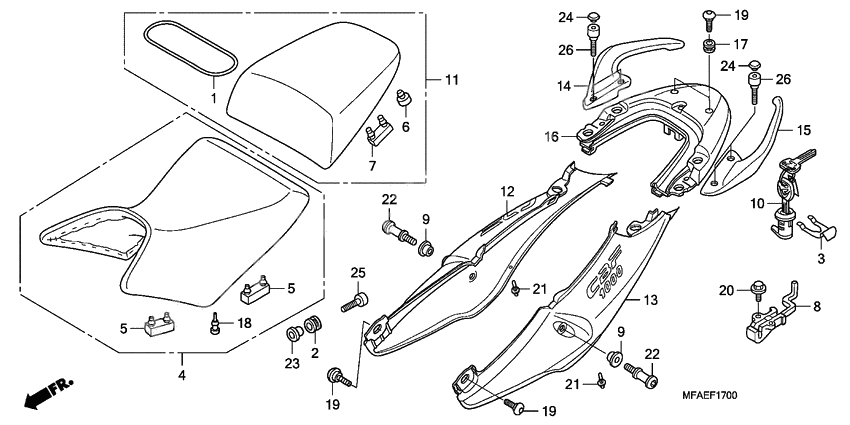 Seat/rear cowl