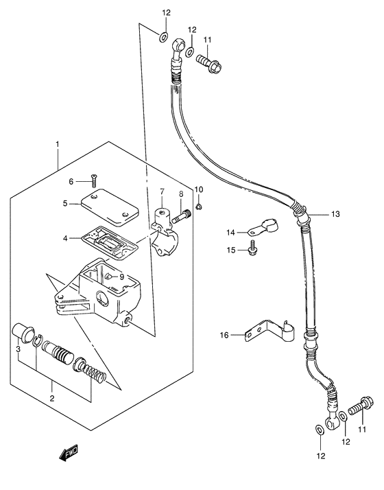 Front master cylinder