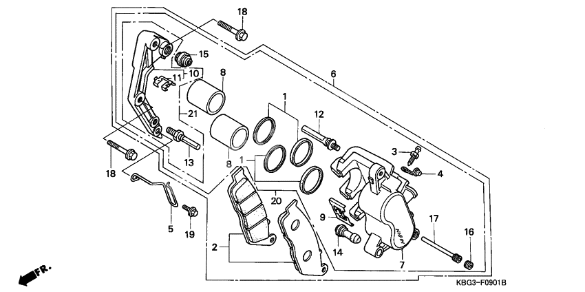 Front brake caliper