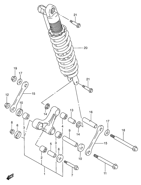 Rear cushion lever