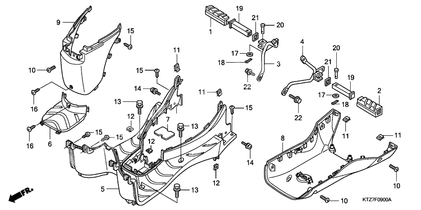 Floor step/pillion step