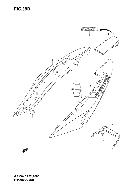 Frame cover              

                  Gs500fk5/fuk5