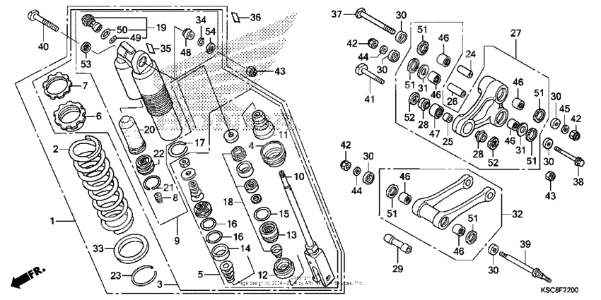 Rear shock absorber