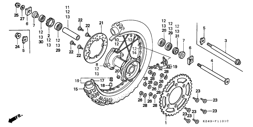 Rear wheel complete assy              

                  2