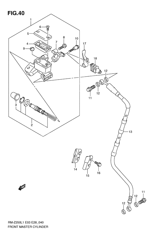 Front master cylinder