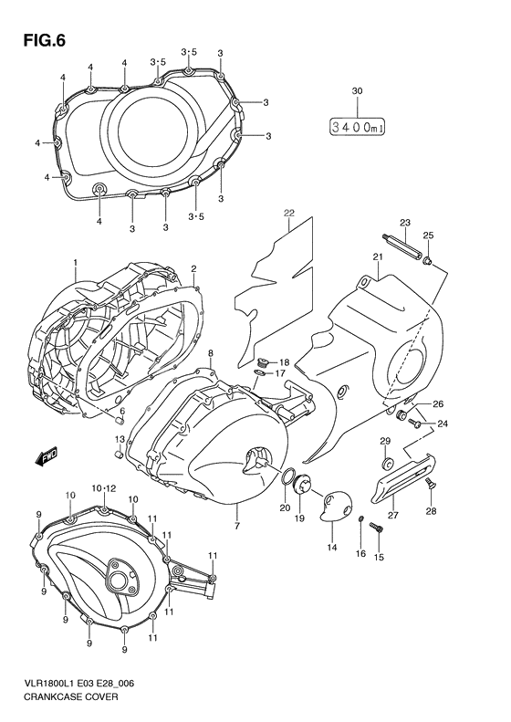 Crankcase cover ass`y (v