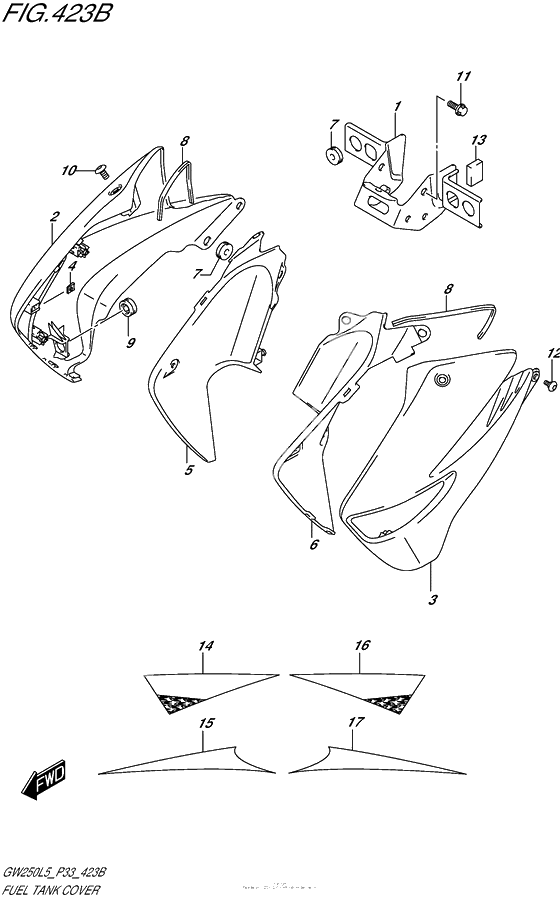 Накладка топливного бака (Gw250Zl5 P33)